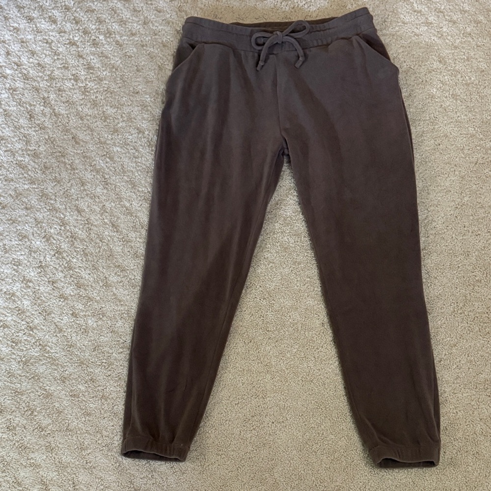Suzette Collection women’s Cocoa Brown Velour Jogger Pants M/L